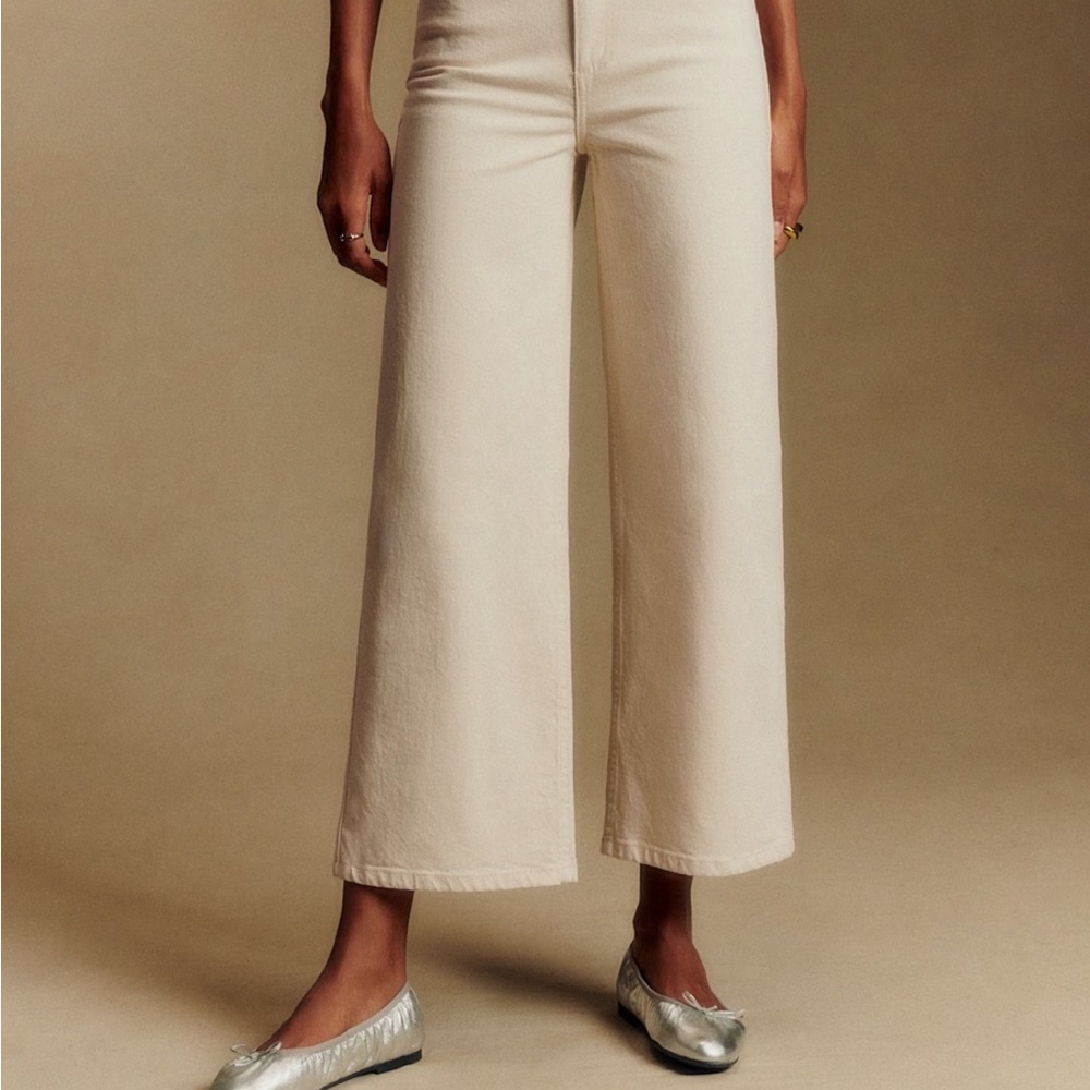 Sezane Le Crop Mottled Ecru - Size 10
